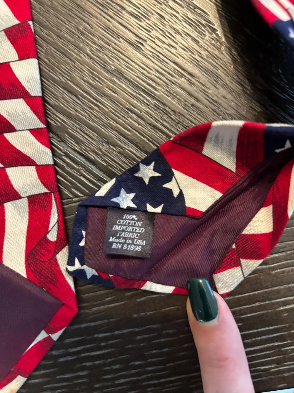 Men’s American Flag Printed Tie - Red, White & Blue